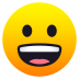Emoji: grinning face