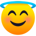 Emoji: smiling face with halo