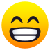Emoji: beaming face with smiling eyes