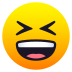 Emoji: grinning squinting face