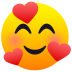 Emoji: smiling face with hearts