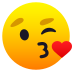 Emoji: face blowing a kiss