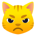 Emoji: pouting cat