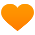 Emoji: orange heart