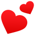 Emoji: two hearts