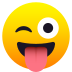 Emoji: winking face with tongue