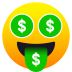 Emoji: money-mouth face