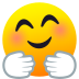 Emoji: smiling face with open hands