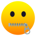 Emoji: zipper-mouth face