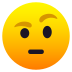 Emoji: face with raised eyebrow