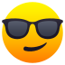 Emoji: smiling face with sunglasses