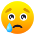 Emoji: crying face