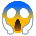 Emoji: face screaming in fear