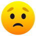 Emoji: worried face