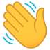 Emoji: waving hand