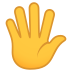 Emoji: hand with fingers splayed