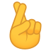 Emoji: crossed fingers