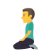 Emoji: man kneeling