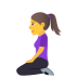 Emoji: woman kneeling