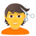 Emoji: person getting haircut