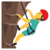 Emoji: man climbing