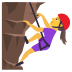 Emoji: woman climbing