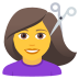 Emoji: woman getting haircut