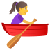 Emoji: woman rowing boat