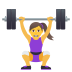 Emoji: woman lifting weights