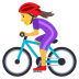 Emoji: woman biking