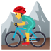 Emoji: man mountain biking