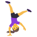 Emoji: woman cartwheeling