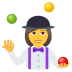 Emoji: woman juggling