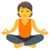 Emoji: person in lotus position