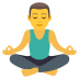 Emoji: man in lotus position