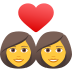 Emoji: couple with heart: woman, woman