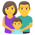 Emoji: family: man, woman, boy
