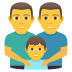 Emoji: family: man, man, boy