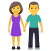 Emoji: woman and man holding hands