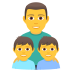 Emoji: family: man, boy, boy