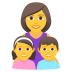 Emoji: family: woman, girl, boy