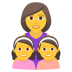 Emoji: family: woman, girl, girl