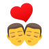 Emoji: kiss: man, man