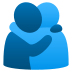 Emoji: people hugging