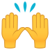 Emoji: raising hands
