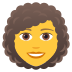 Emoji: woman: curly hair