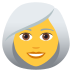 Emoji: woman: white hair