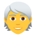 Emoji: person: white hair