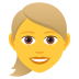 Emoji: woman: blond hair