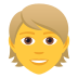 Emoji: person: blond hair